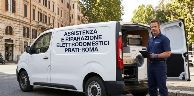 Assistenza Bosch Prati Roma. Tecnico Con furgone per riparazione elettrodomestici Bosch zona Prati